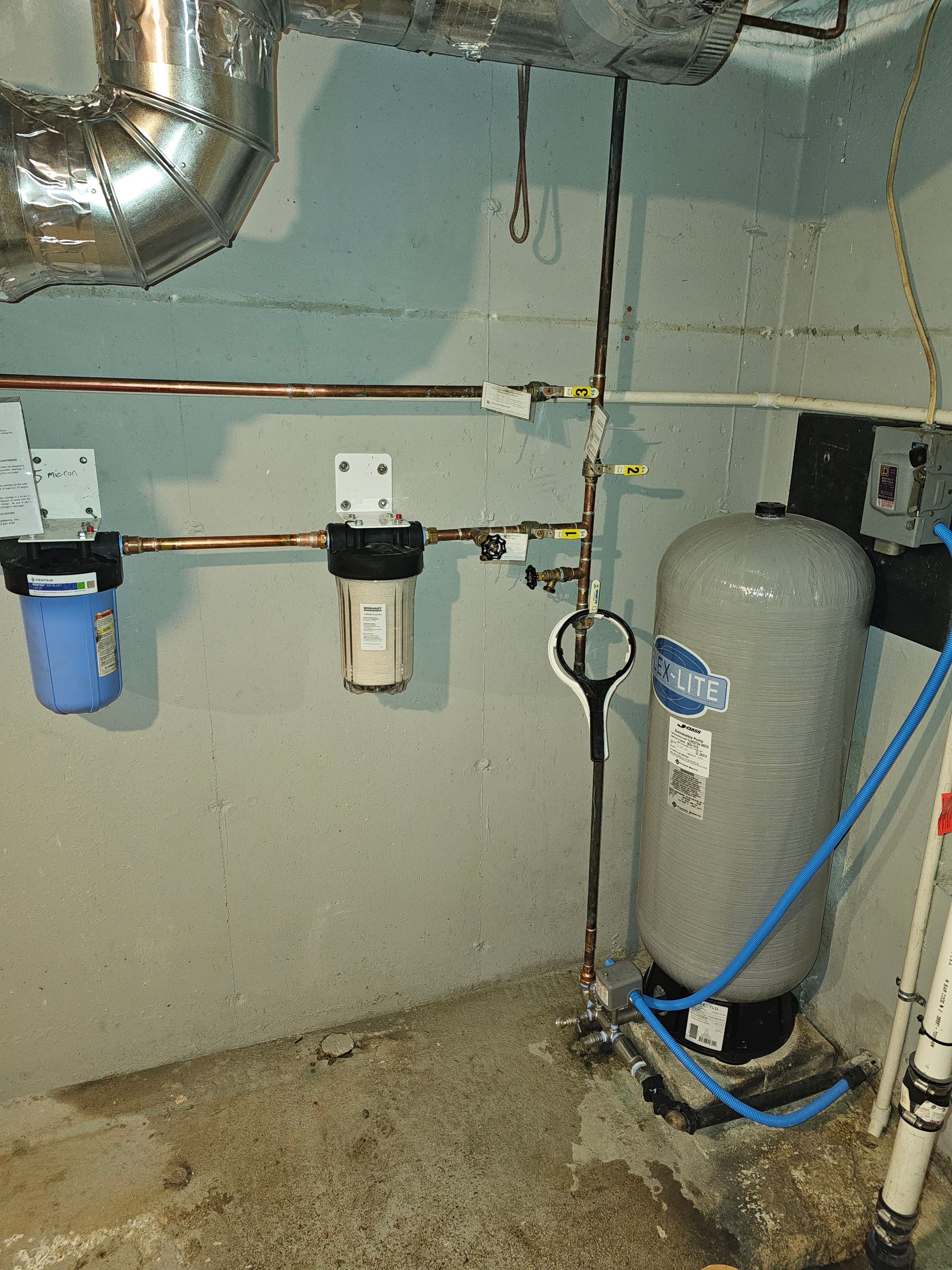 Basement water system installation