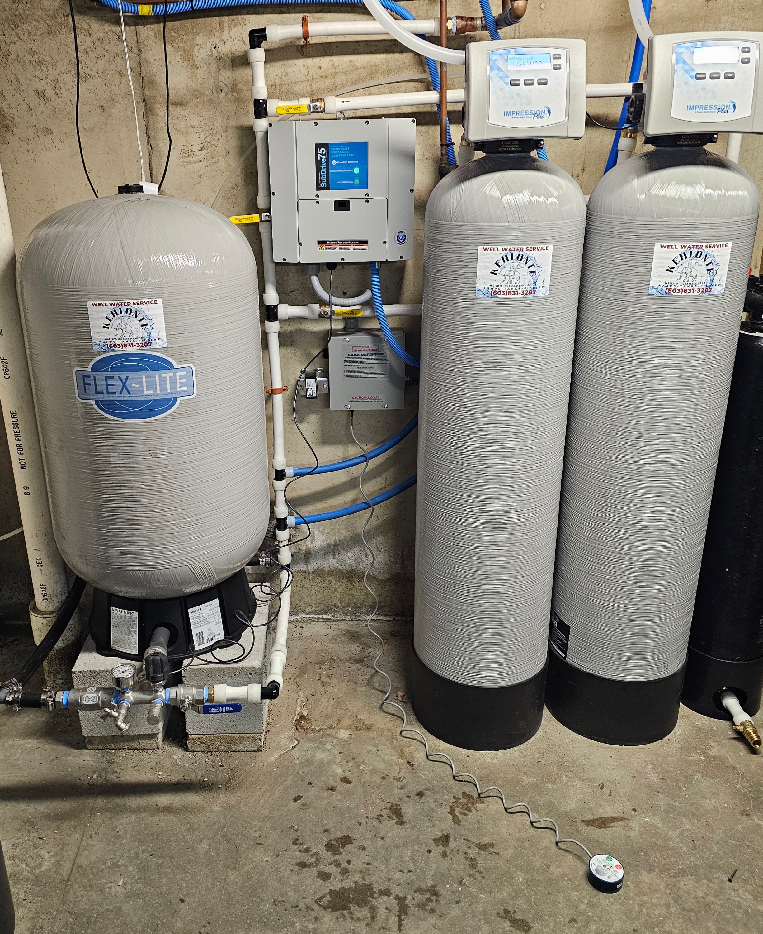 Filtration tanks and control equipment