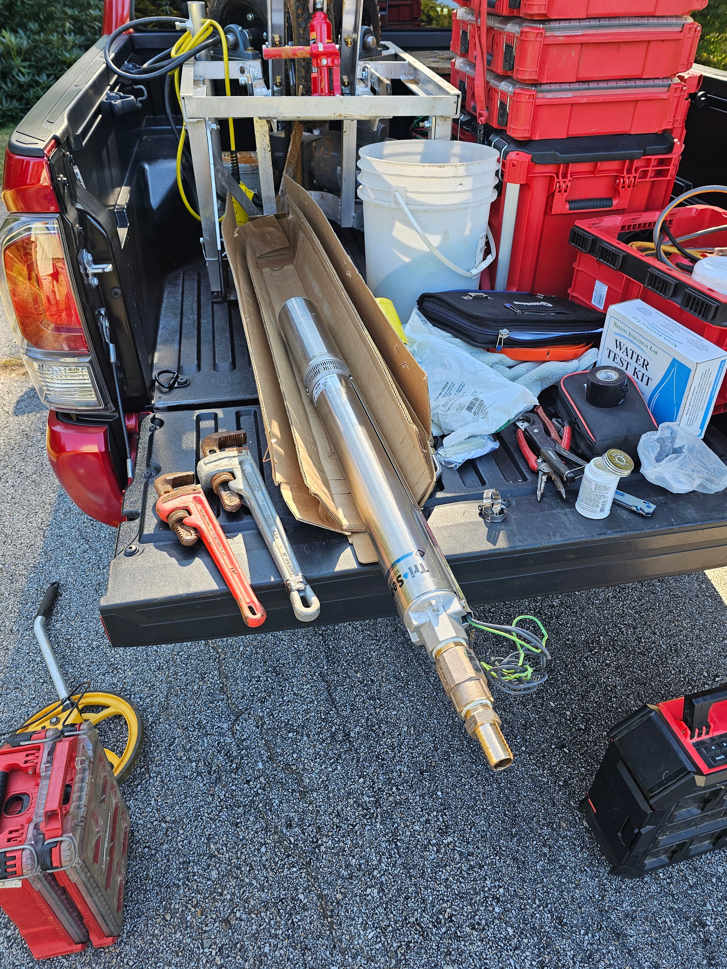 Tools and equipment laid out