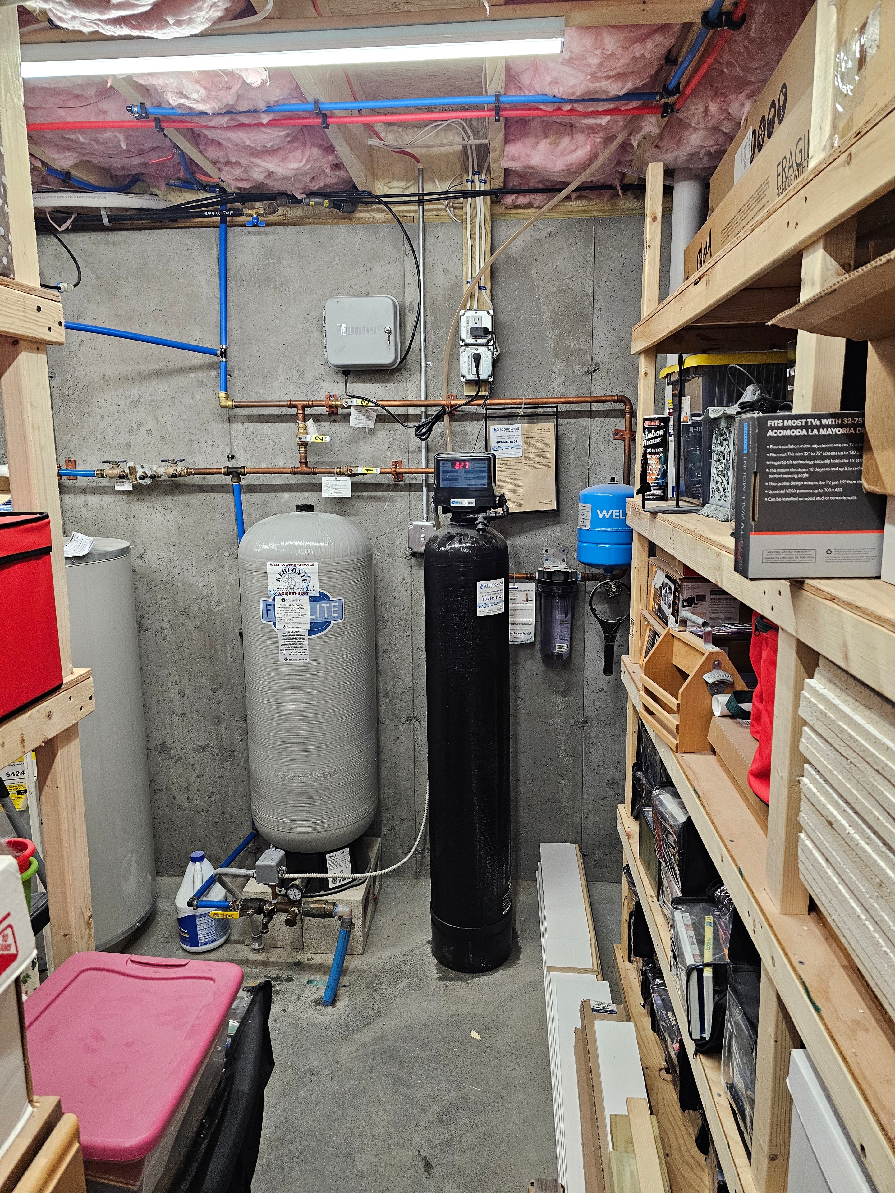 Utility room water system installation