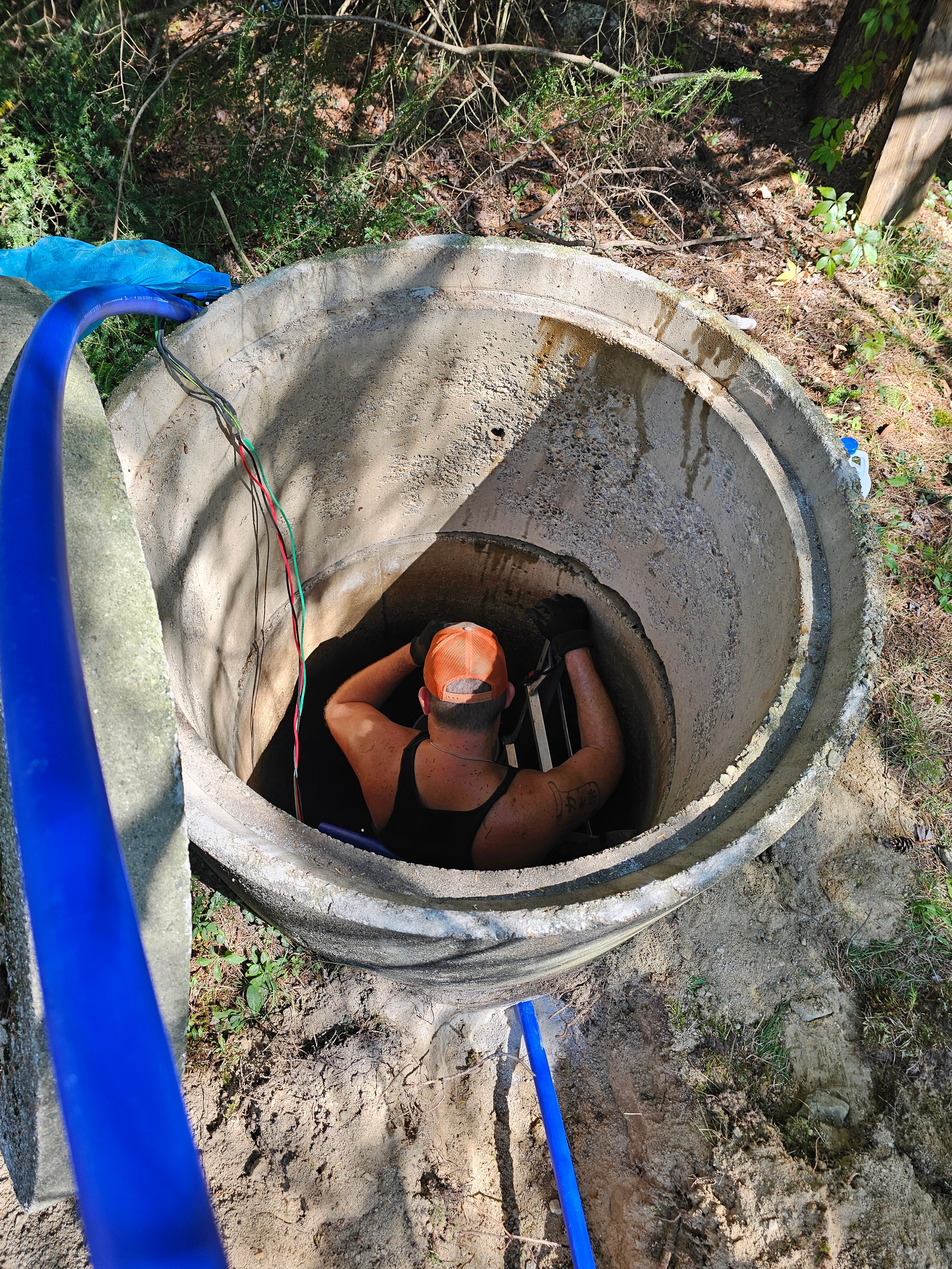 Underground well pipe installation